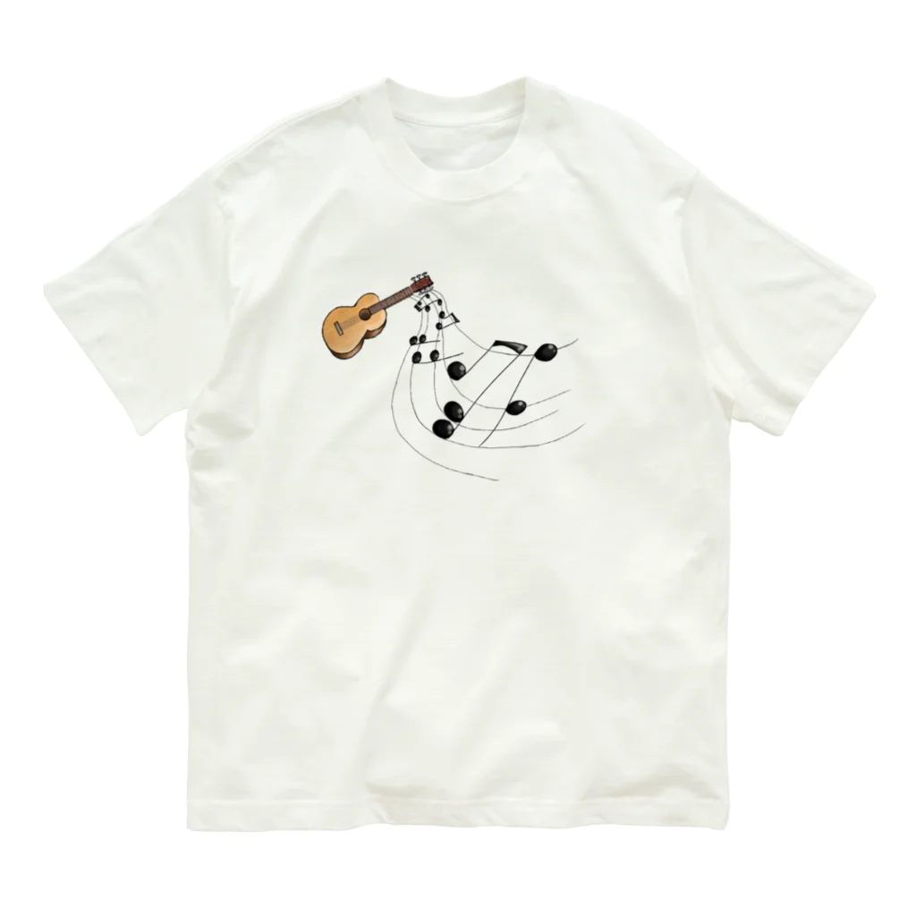 Lily bird（リリーバード）の奏でるギター フルカラー① Organic Cotton T-Shirt