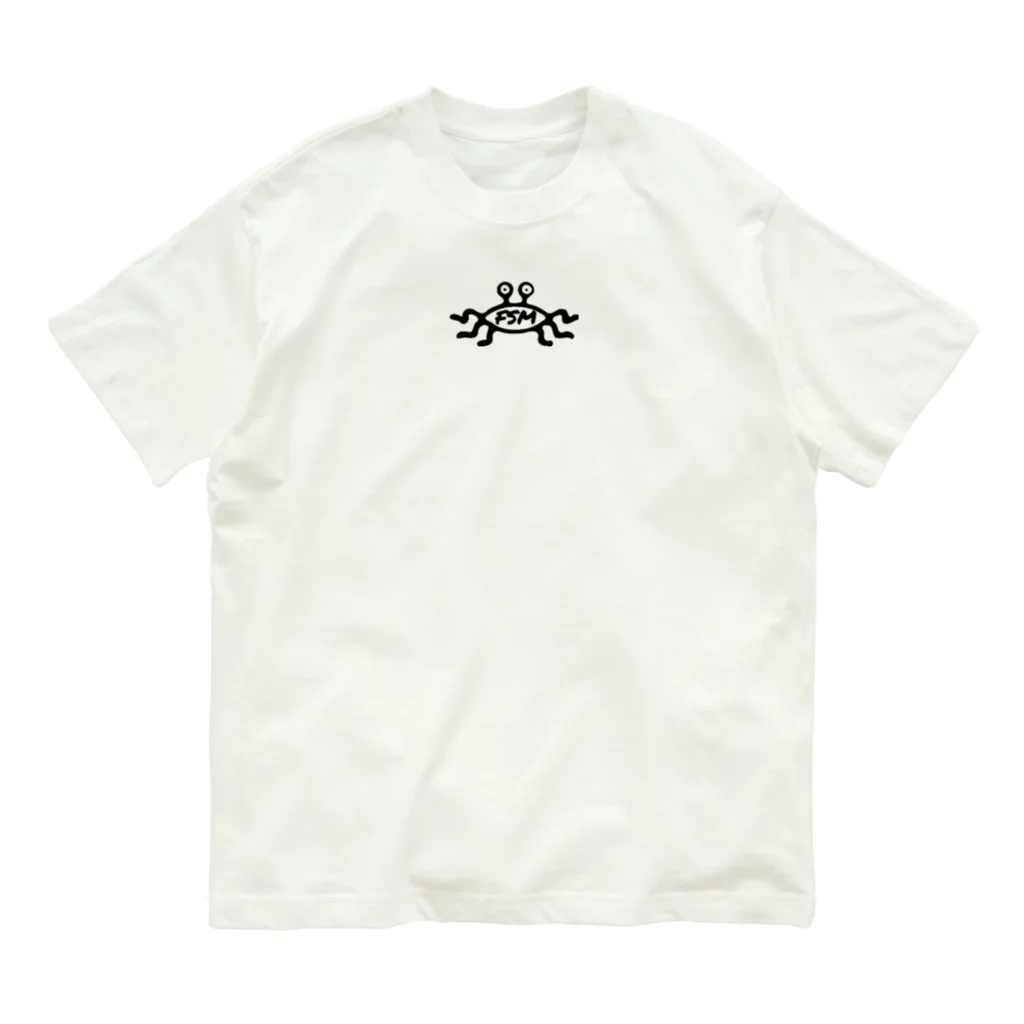 NAGAMIWAの空飛ぶスパゲッティ・モンスター教 Organic Cotton T-Shirt