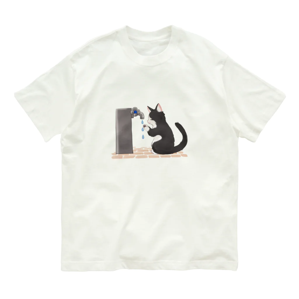 #保護猫カフェひだまり号の手洗い猫 Organic Cotton T-Shirt