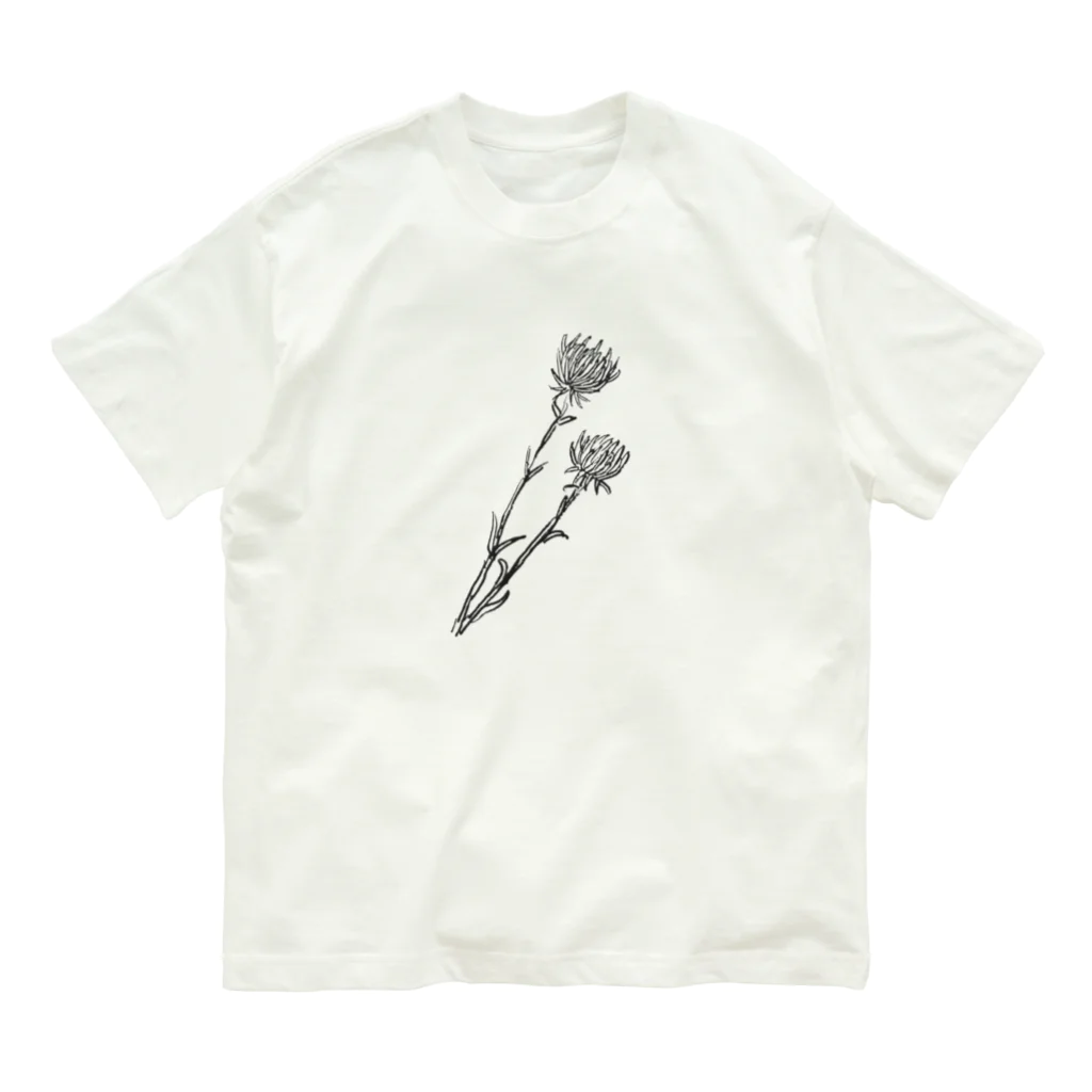  こぐま        のアザミ(black) Organic Cotton T-Shirt