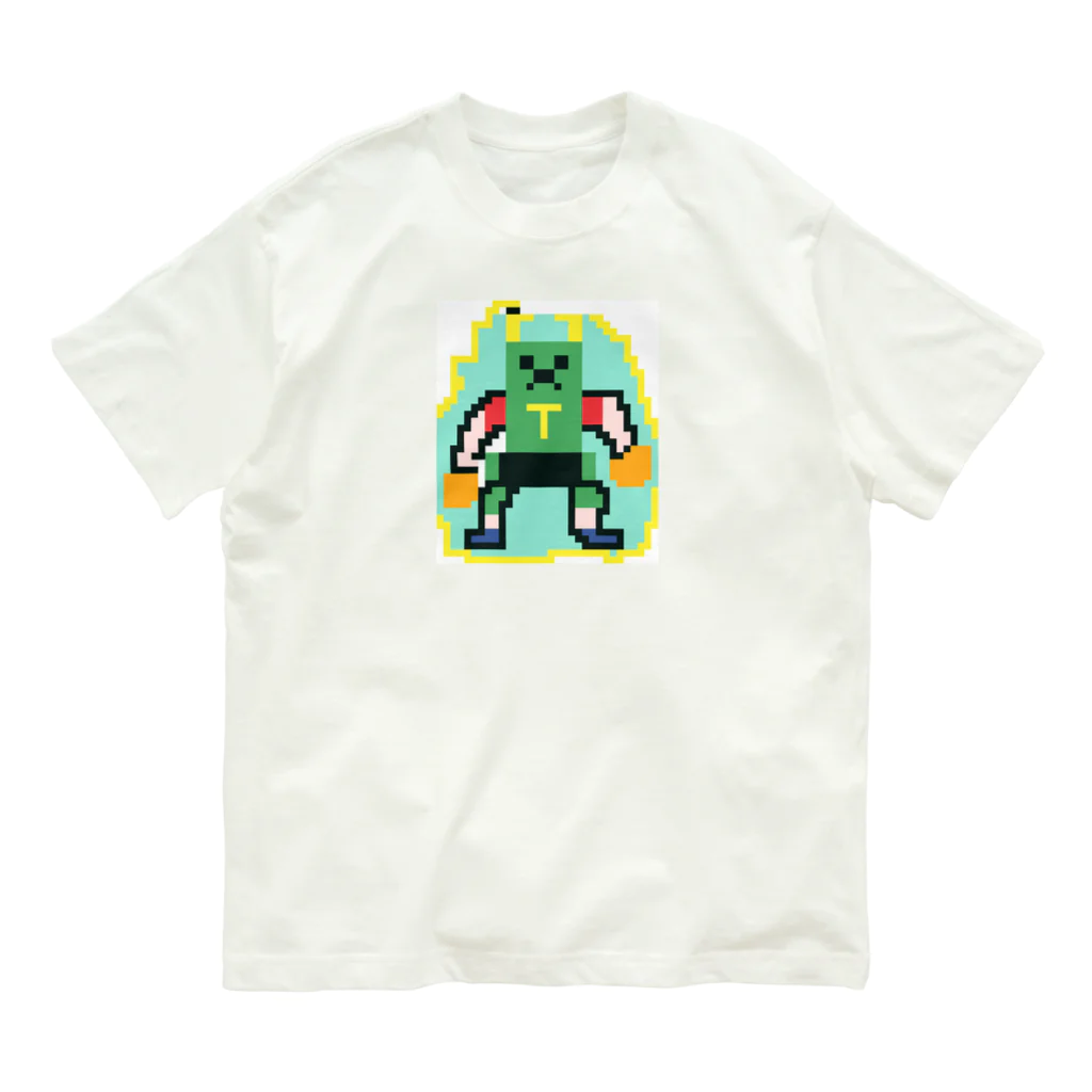 わらび餅のドットTマン オーガニックコットンTシャツ
