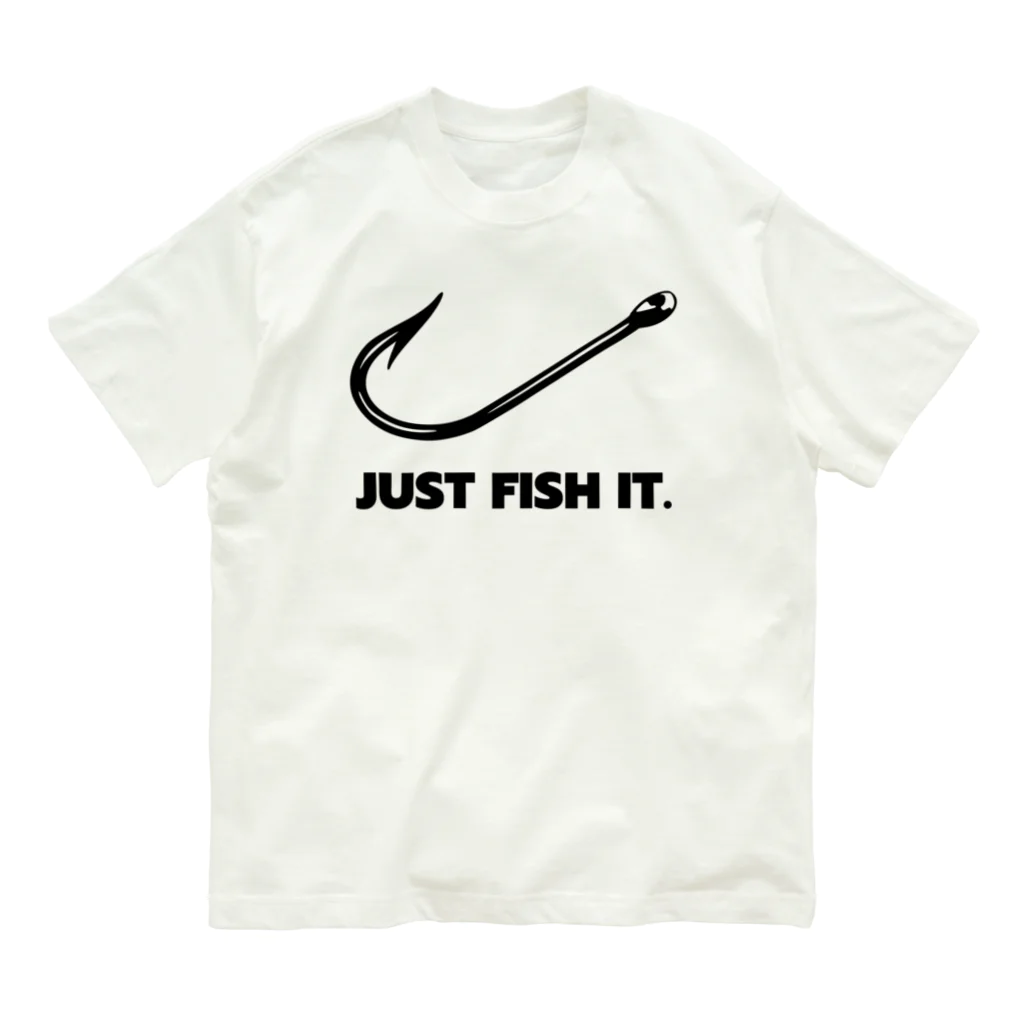 gemgemshopのJUST FISH IT (ナイキ パロディー) オーガニックコットンTシャツ