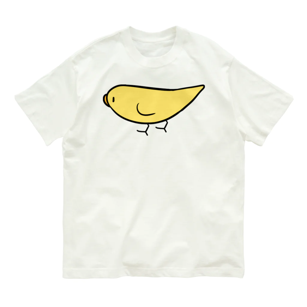 まめるりはことりのとことこセキセイインコルチノーちゃん【まめるりはことり】 オーガニックコットンTシャツ