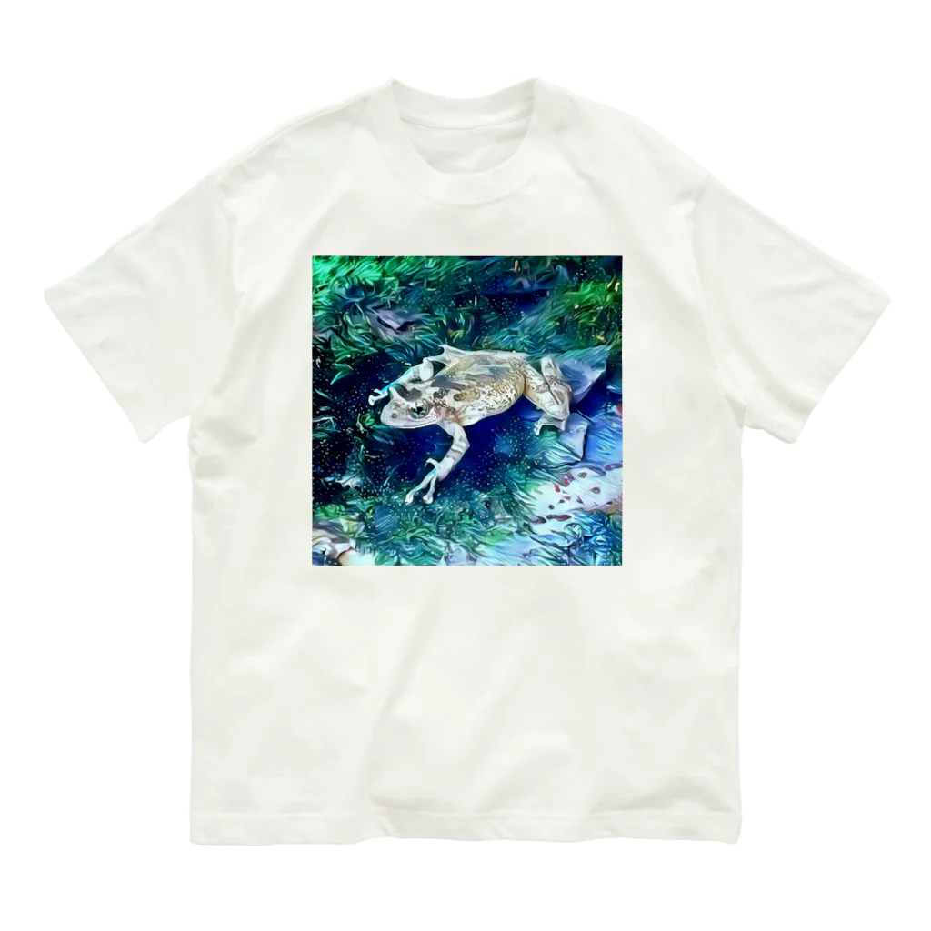 Fantastic FrogのFantastic Frog -White Ice Version- 유기농 코튼 티셔츠