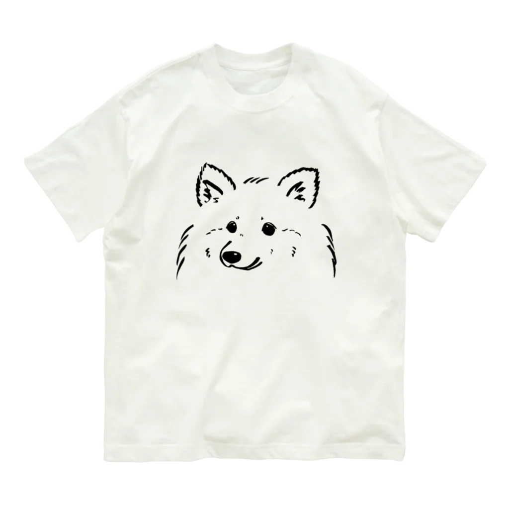 Chiyo.Wan(🐕🕊️のお店)のふわふわ白わんこ あっぷ オーガニックコットンTシャツ