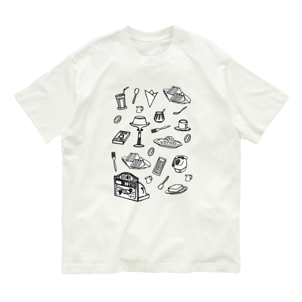 気ままに創作　よろず堂の純喫茶　モノクロ Organic Cotton T-Shirt