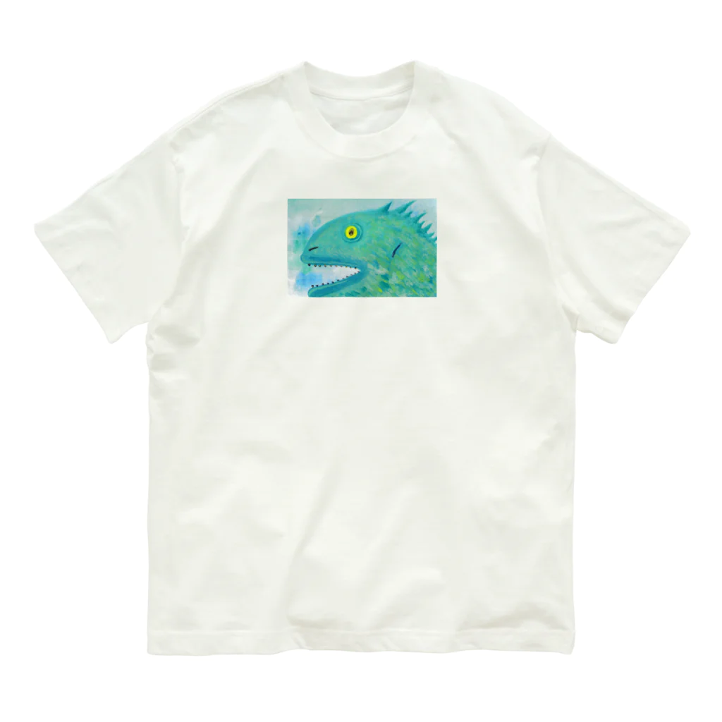 七味田飾品街のオバケな魚 オーガニックコットンTシャツ