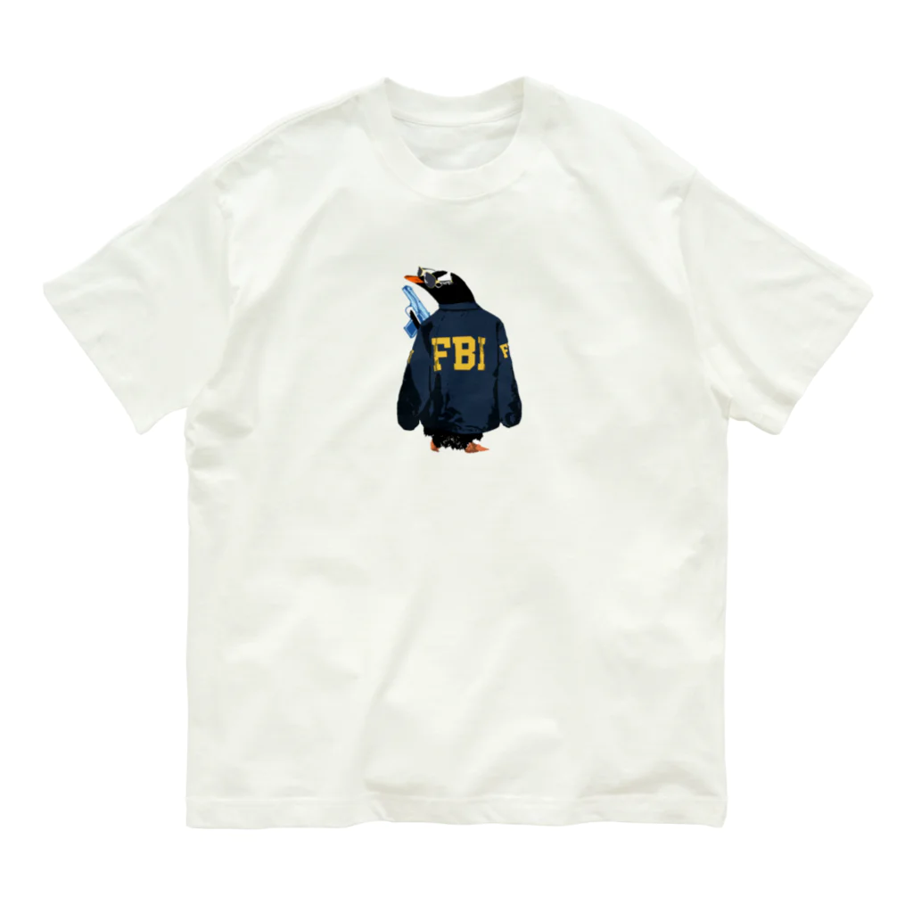 kbc3745のFBI penguin オーガニックコットンTシャツ