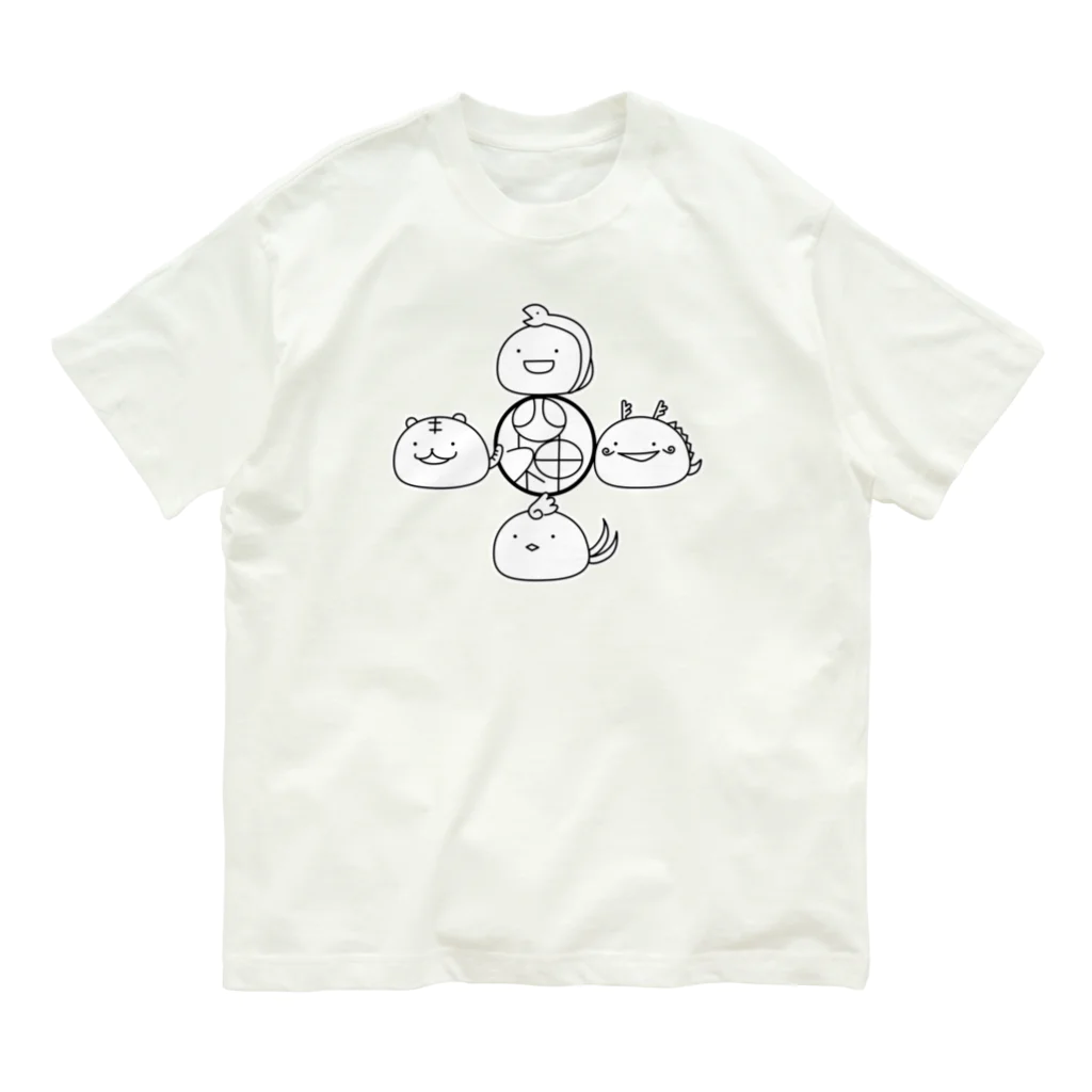 面白札屋の四神 オーガニックコットンTシャツ