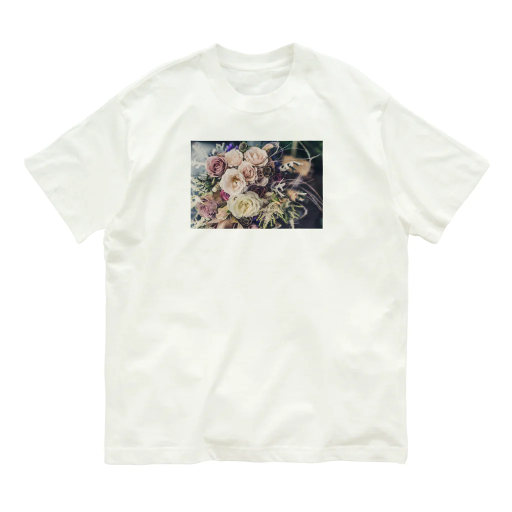 鈴屋の気まぐれ品の薔薇の花束を。 オーガニックコットンTシャツ