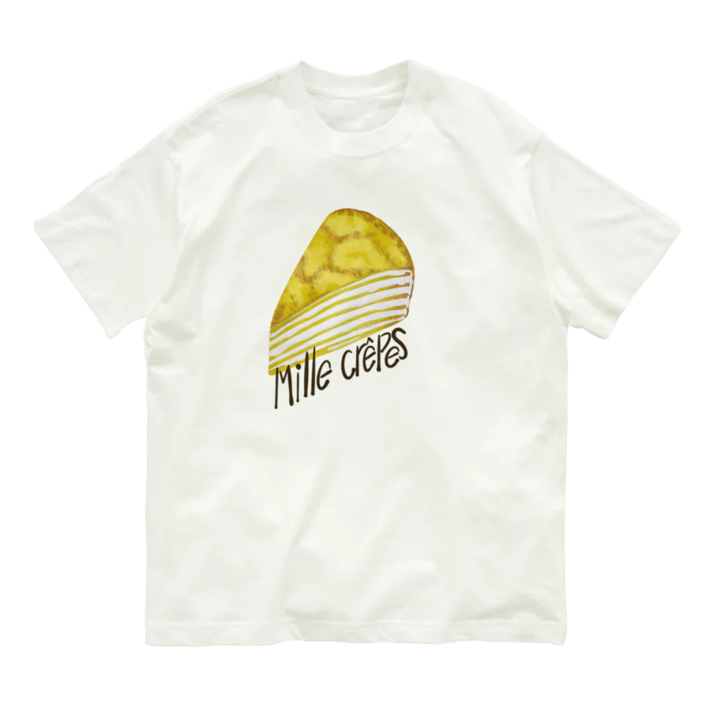 スロータイプ書店 Slowtype Booksのmille crepes ミルクレープ 075 オーガニックコットンTシャツ