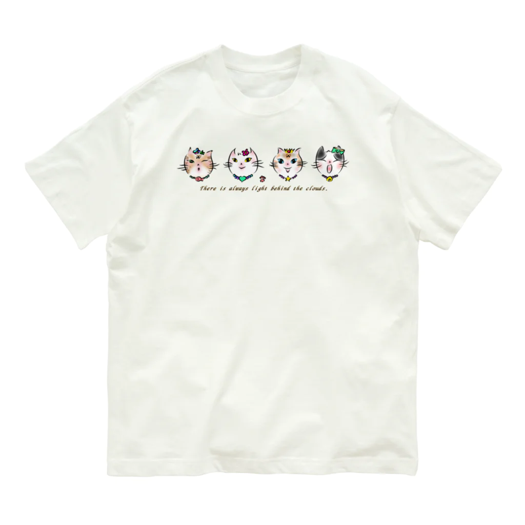 りんころRinのソーing部の保護猫　名言２　雲の向こうはいつも青空　 Organic Cotton T-Shirt