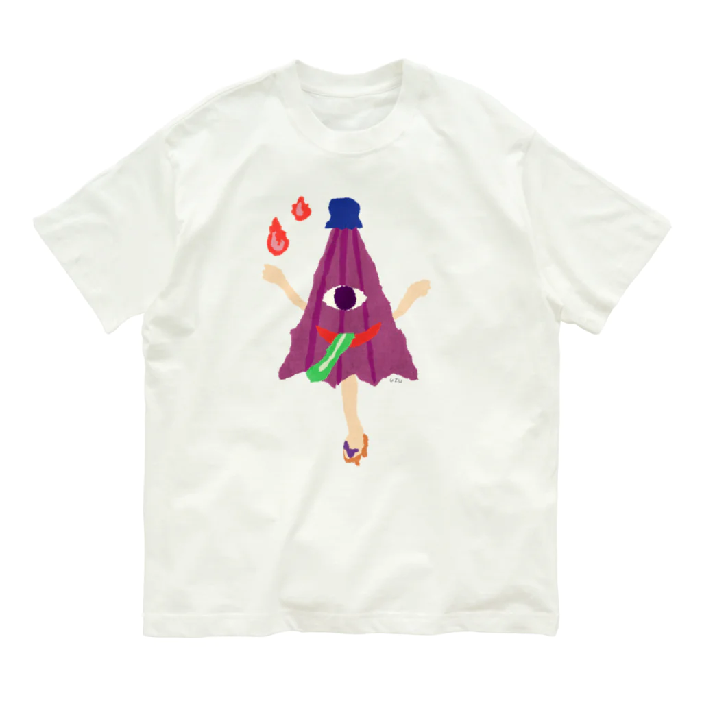 おばけ商店のおばけTシャツ＜でっかい傘おばけ＞ Organic Cotton T-Shirt