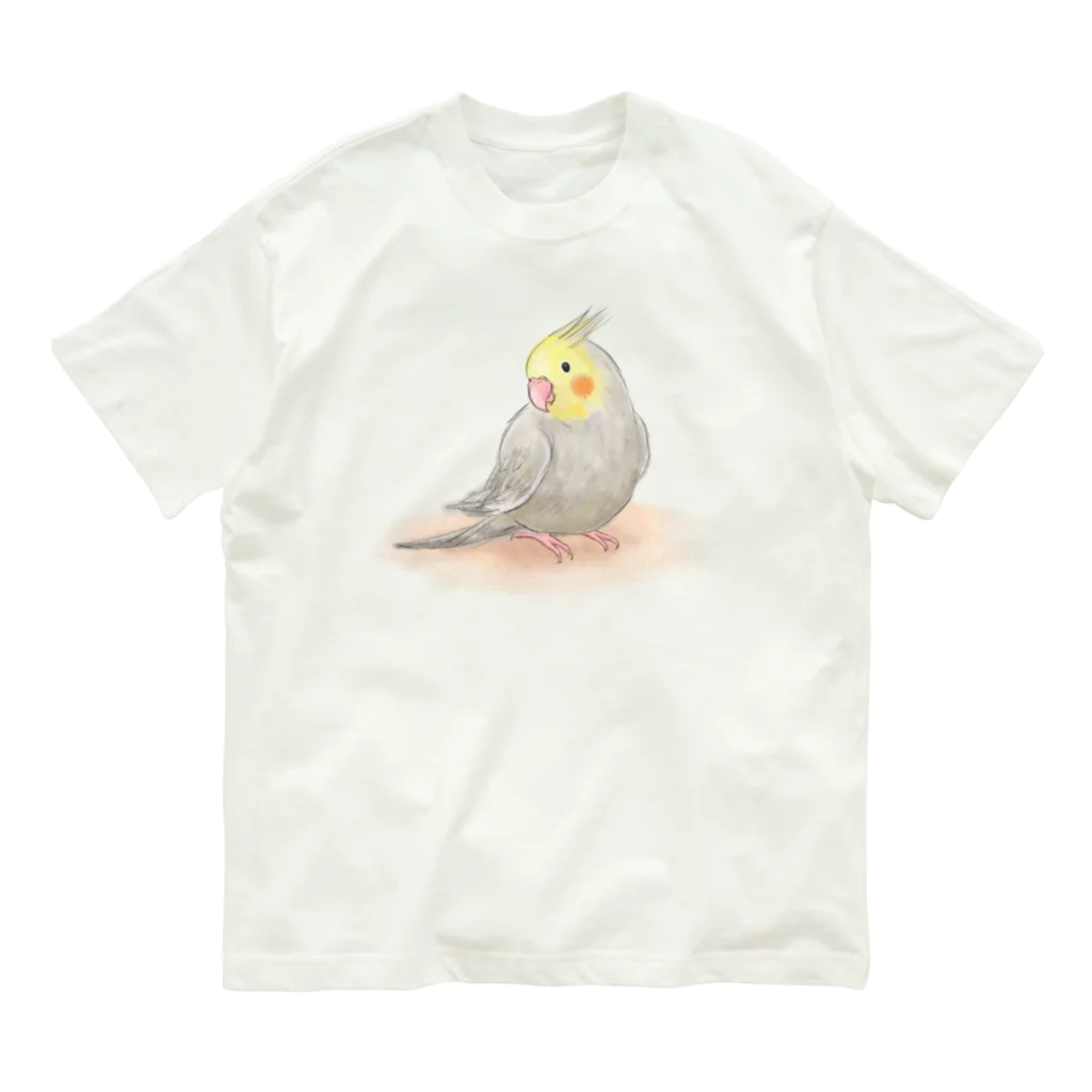 まめるりはことりのオカメインコ　シナモン【まめるりはことり】 Organic Cotton T-Shirt