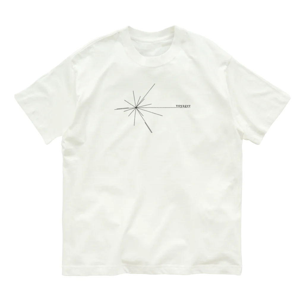 VoyagerのVoyager ロゴ（黒） オーガニックコットンTシャツ