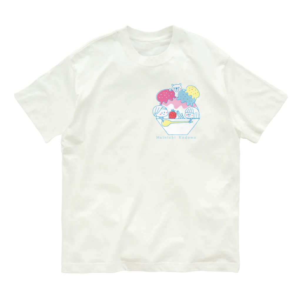 spicemachine-shopのMainichi kodomo summer and shaved ice Organic Cotton T-Shirt