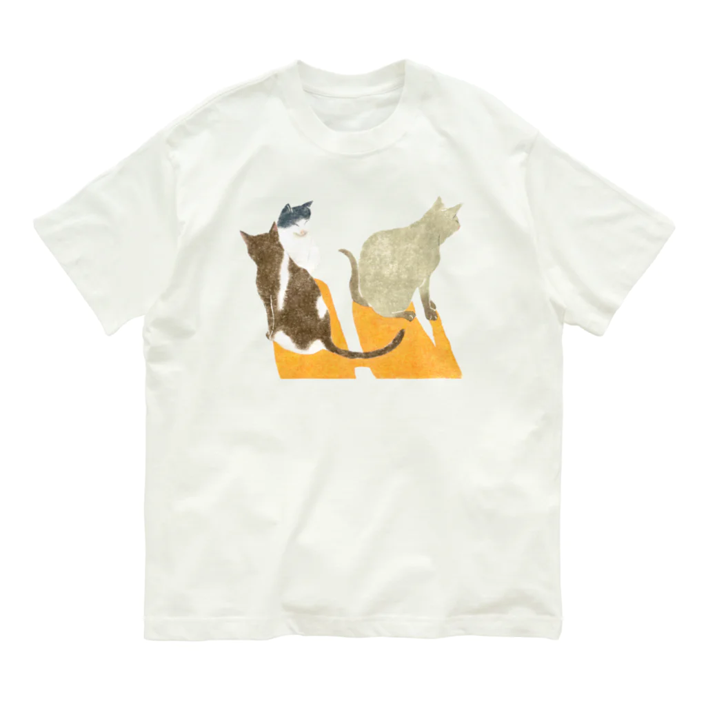 はしもとゆかの3匹のねこ Organic Cotton T-Shirt