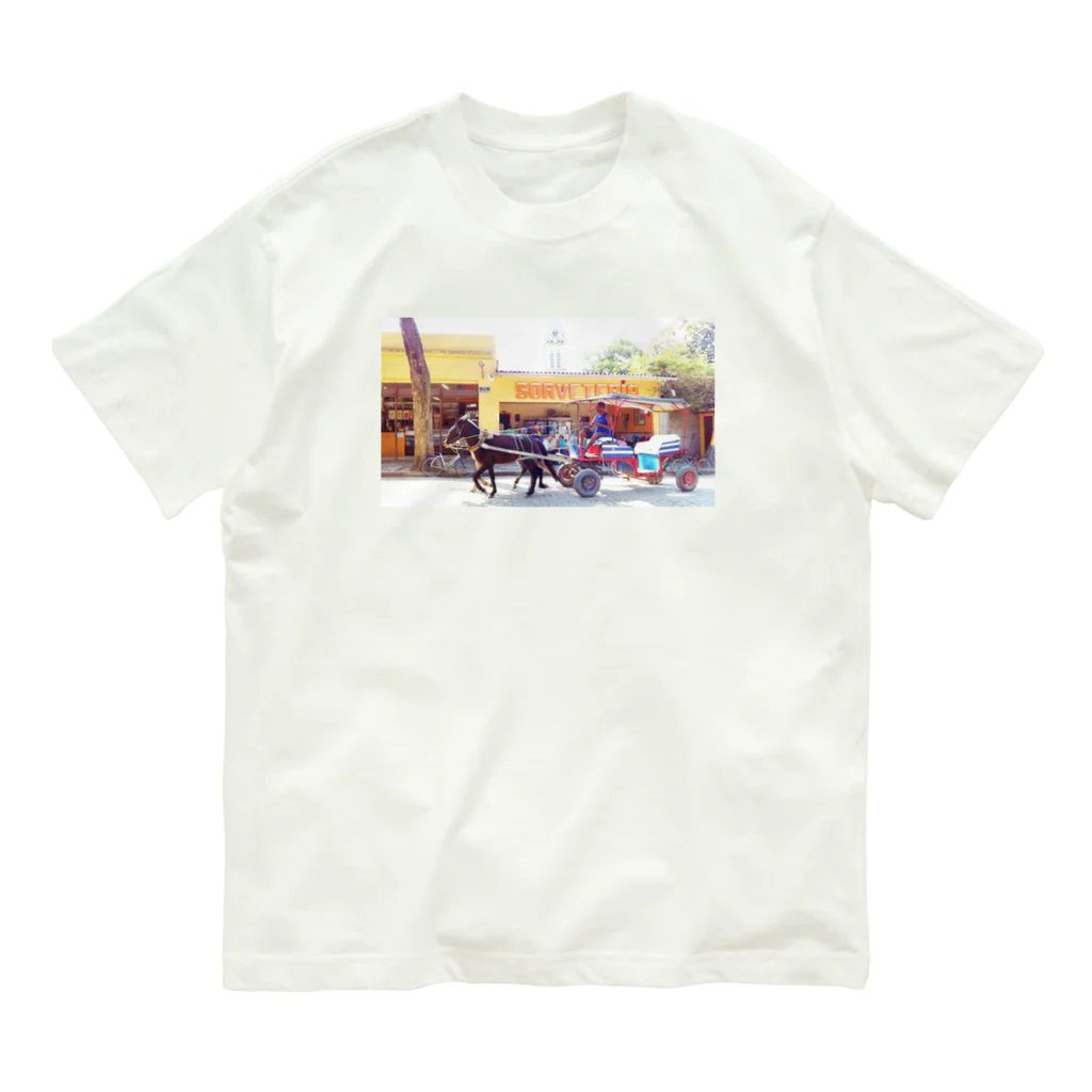 Karen's shopのアイスクリーム屋さんと馬車 Organic Cotton T-Shirt