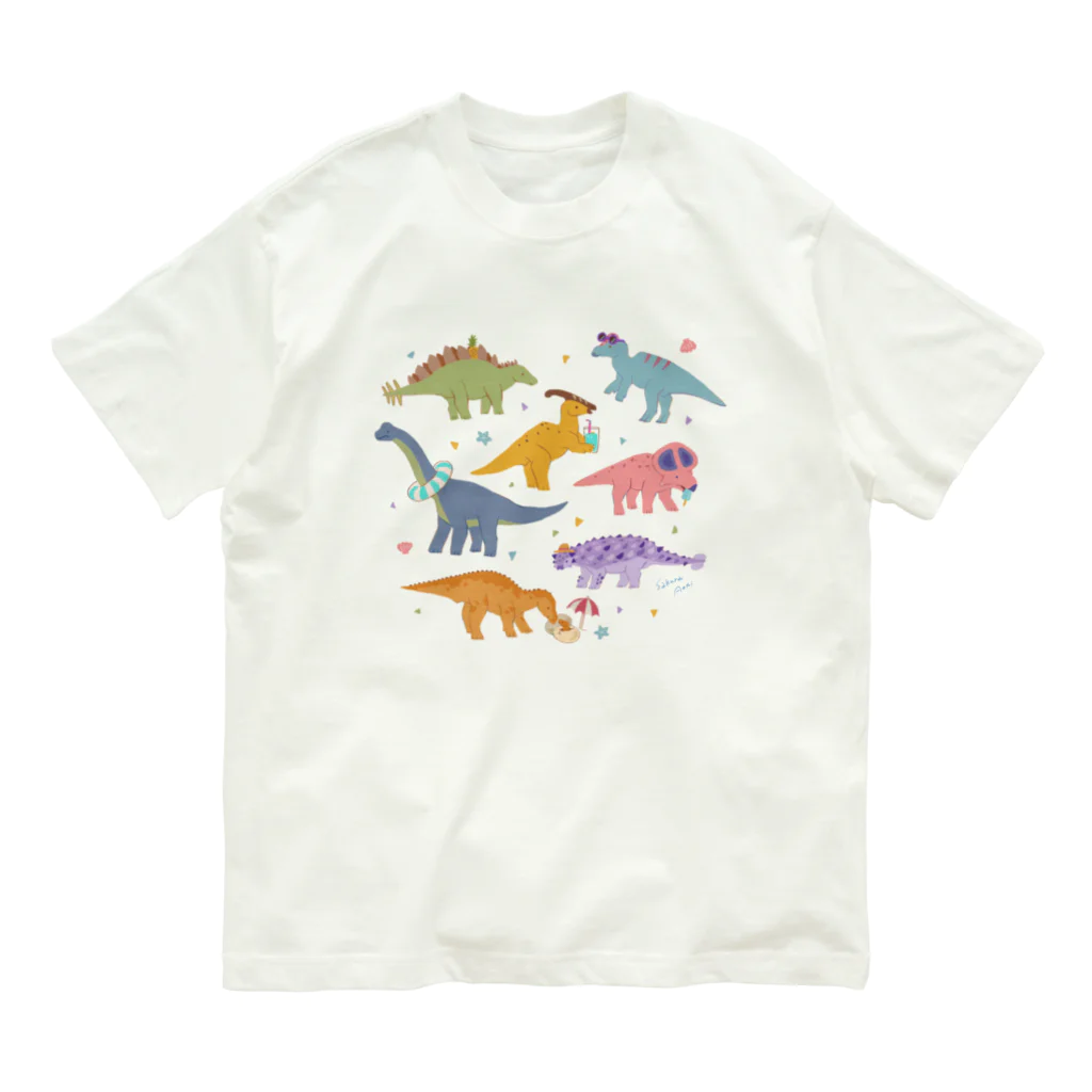 あおきさくらの夏の恐竜たち Organic Cotton T-Shirt