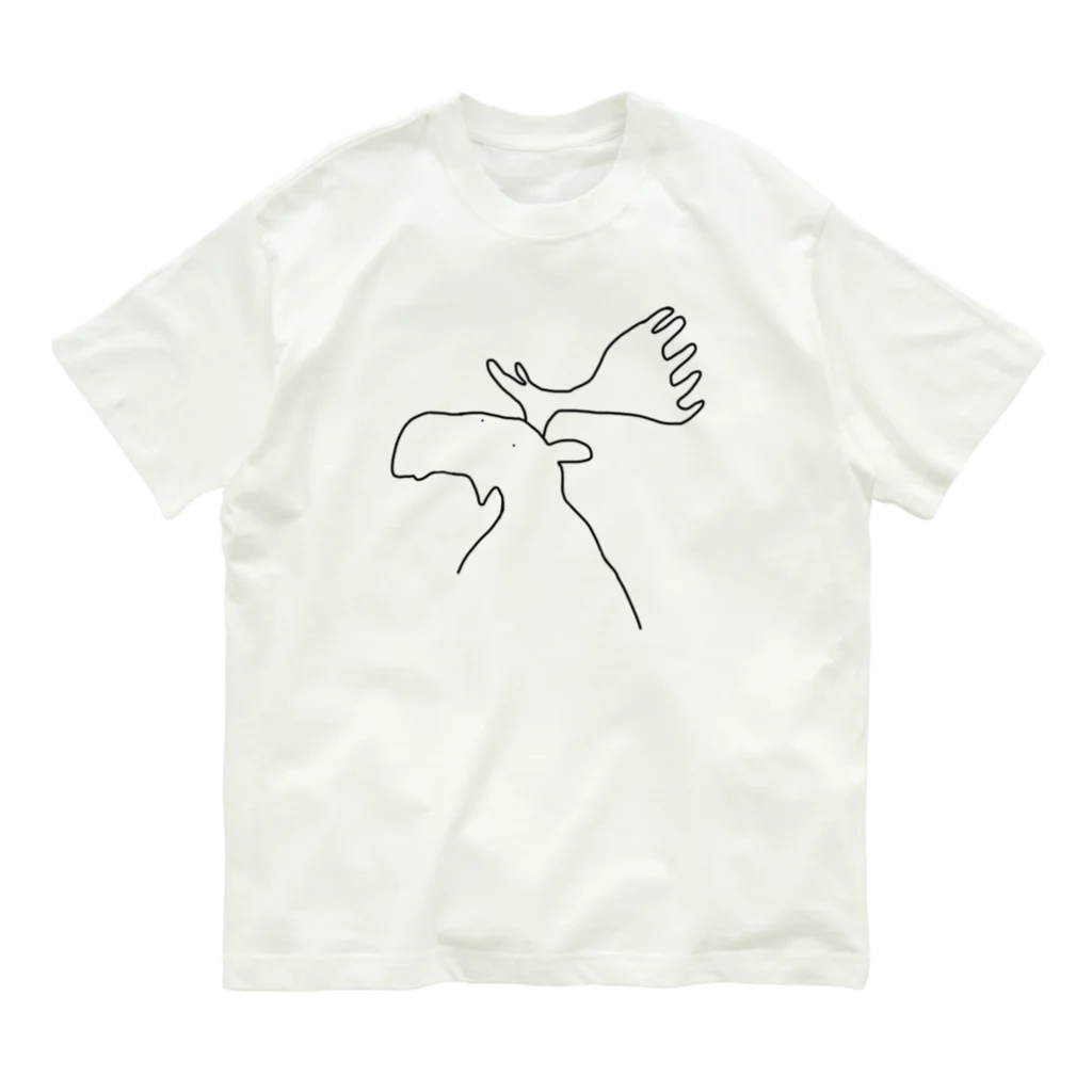 ゆるい動物のTシャツ屋さんのヘラジカ Organic Cotton T-Shirt