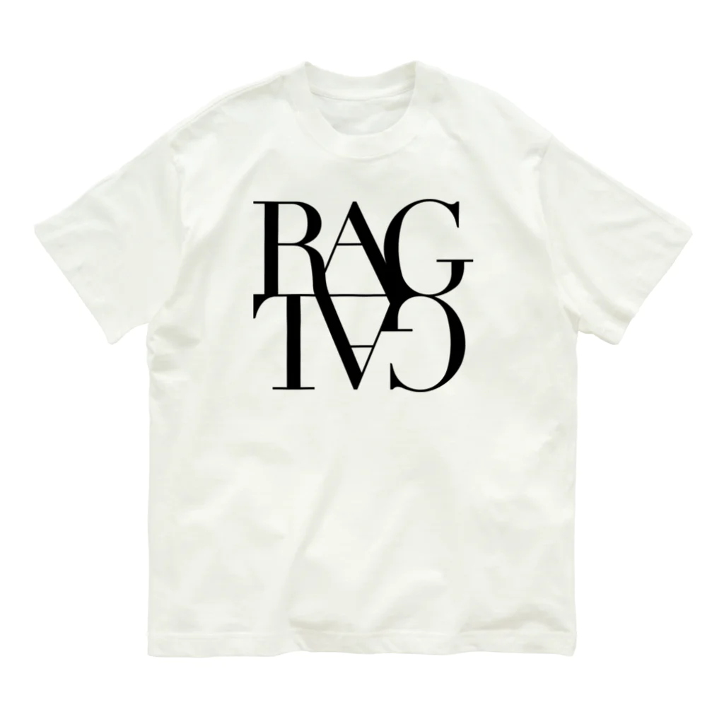 RagTag(ラグタグ)バンド公式グッズの黒ロゴ オーガニックコットンTシャツ