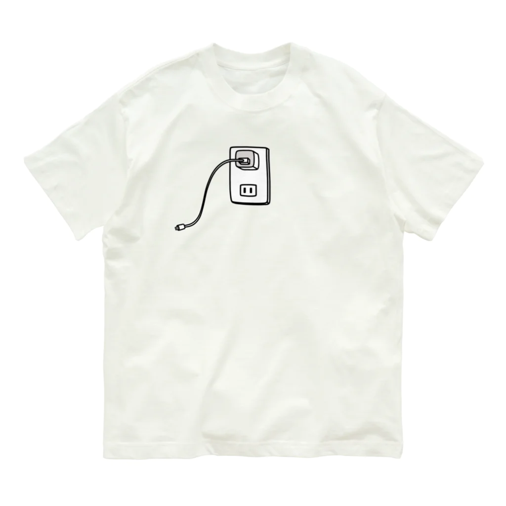 麦畑のiPhone充電器 Organic Cotton T-Shirt