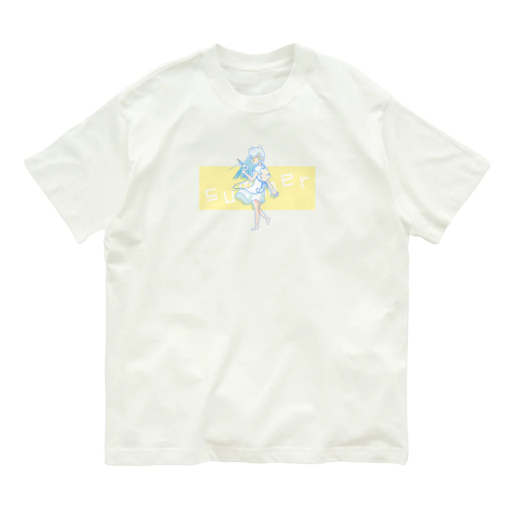 みょーのしろくま少女と夏 Organic Cotton T-Shirt