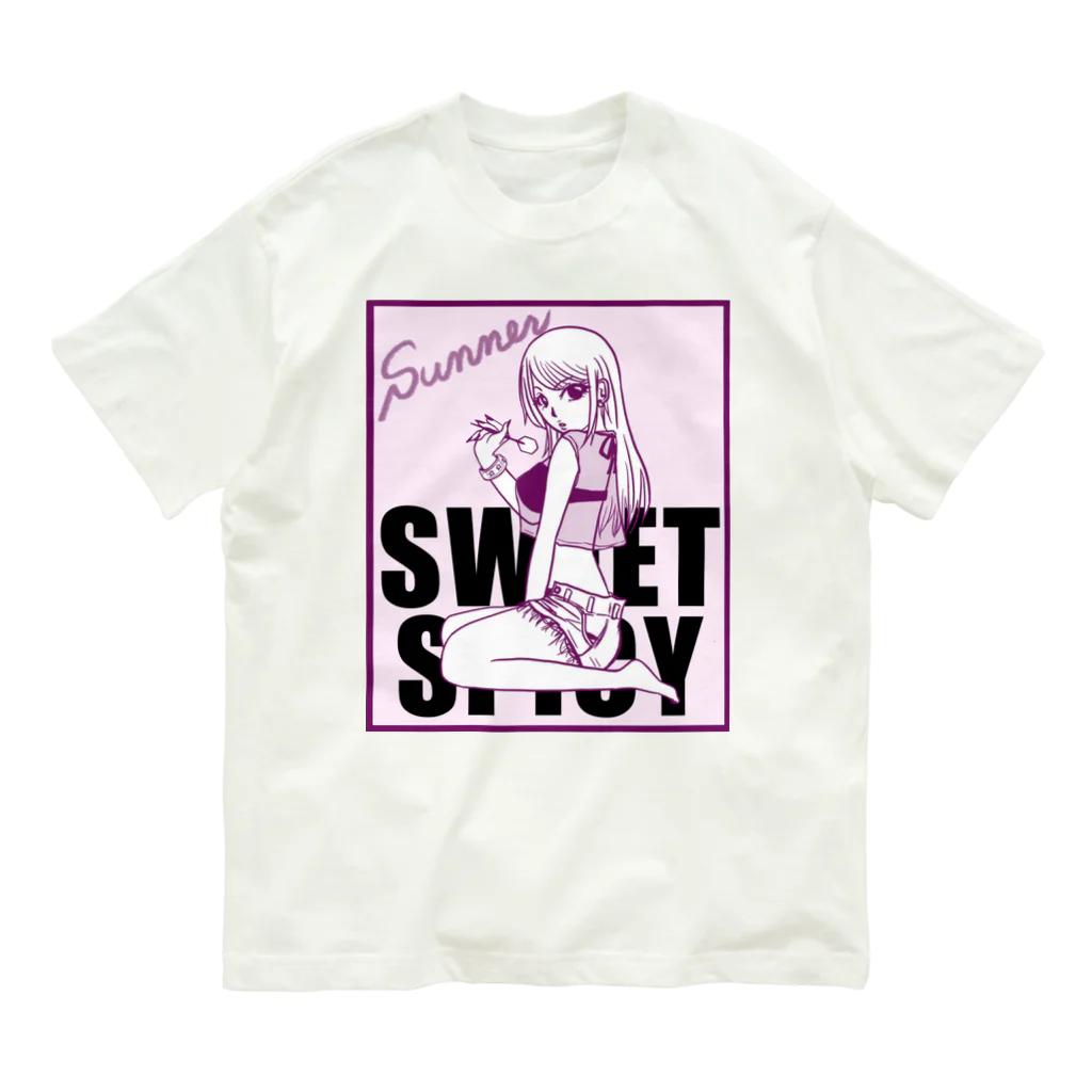 SWEET＆SPICY 【 すいすぱ 】ダーツのSummer ダーツガール🎯 オーガニックコットンTシャツ