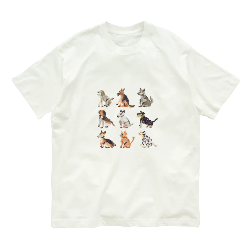 のばら（NOBARA）の犬たちのTシャツ オーガニックコットンTシャツ