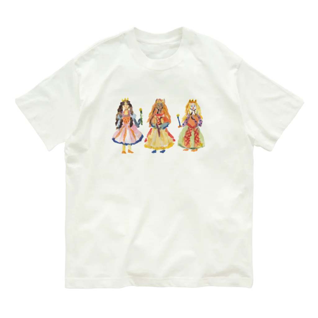 のばら（NOBARA）のFOR KIDS ３人のお姫様Tシャツ オーガニックコットンTシャツ