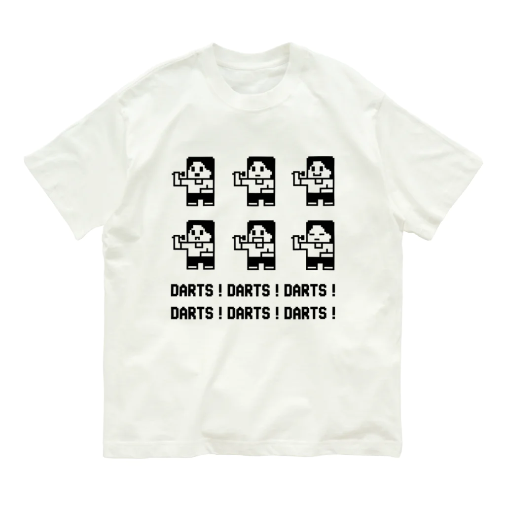 SWEET＆SPICY 【 すいすぱ 】ダーツのDARTS！DARTS！DARTS！ドット黒 オーガニックコットンTシャツ