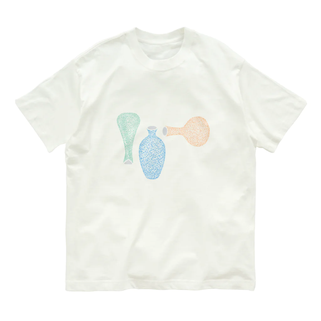 memo-s notesのvase/ヨコ オーガニックコットンTシャツ