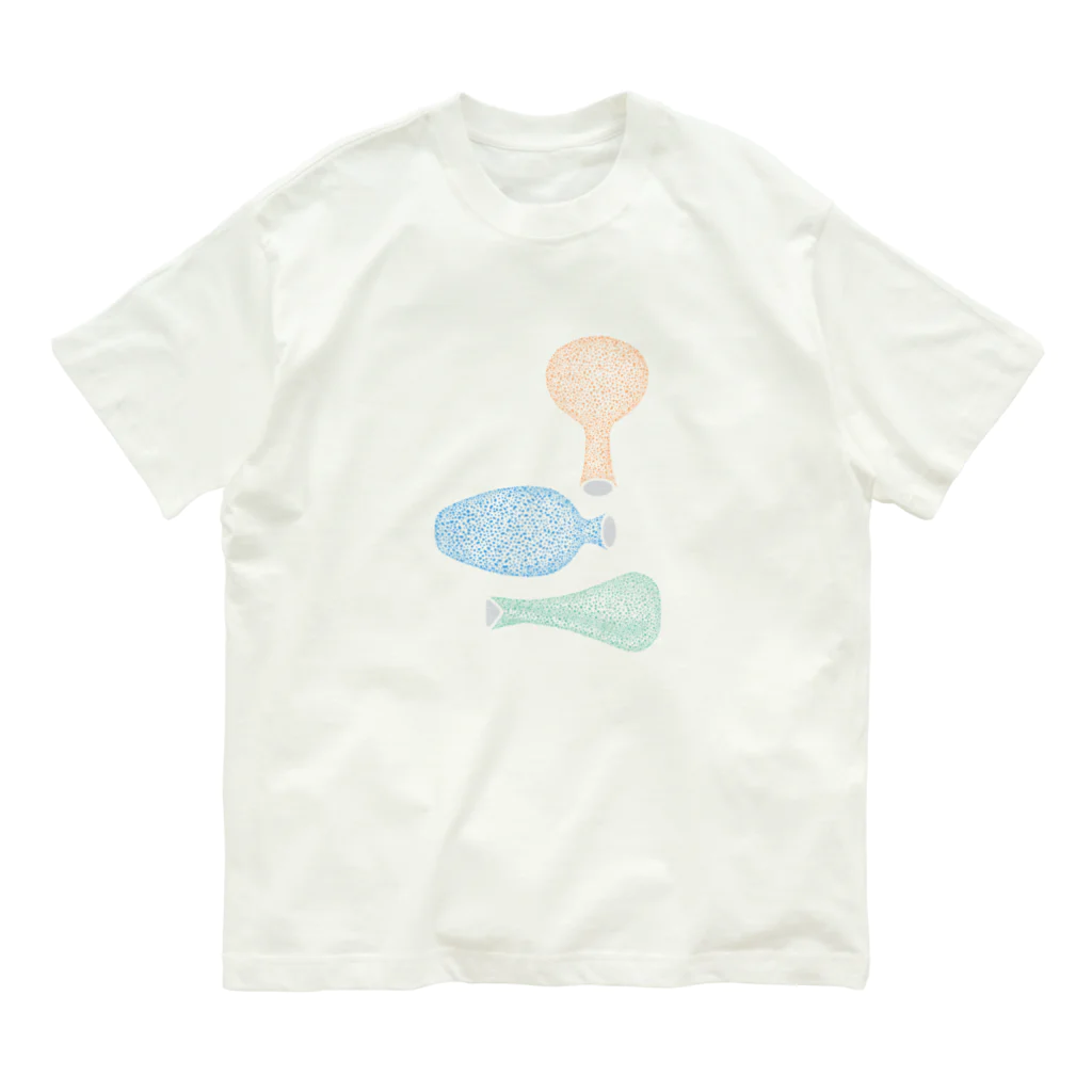 memo-s notesのvase/タテ オーガニックコットンTシャツ