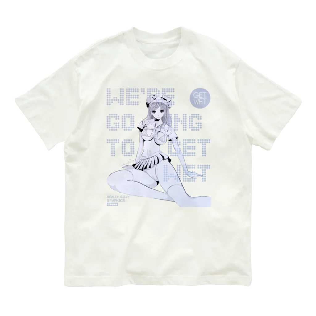 loveclonesのGET WET セーラーマリン オーロラ ホワイト Organic Cotton T-Shirt