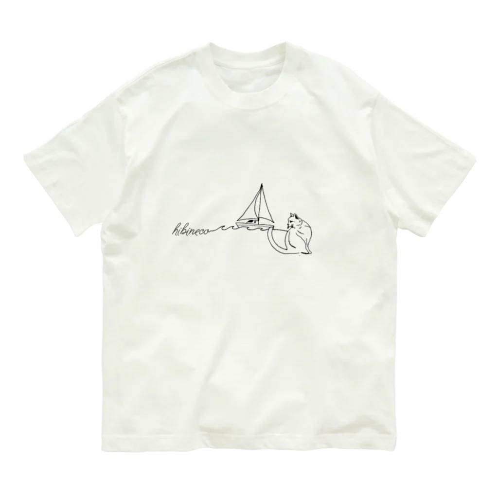 hibinecoのhibineco夏イラスト大 オーガニックコットンTシャツ