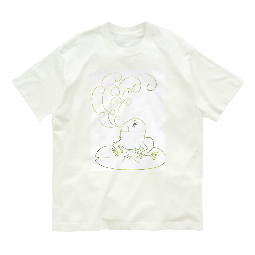 おとぼけ姉さんSHOPのモヤモヤガエル オーガニックコットンTシャツ