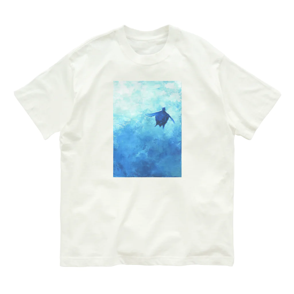 okanoxnekoの楽園　うみがめ Organic Cotton T-Shirt