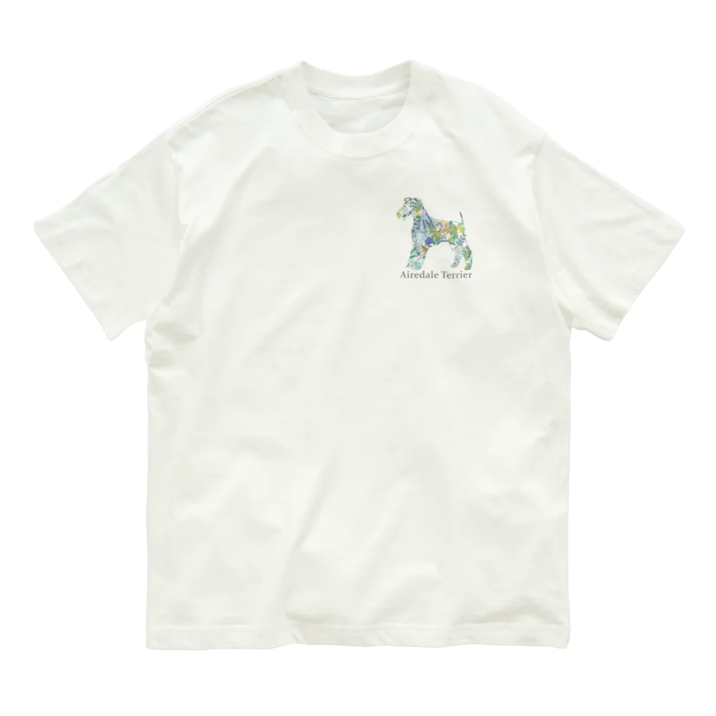AtelierBoopのボタニカル　エアデール オーガニックコットンTシャツ