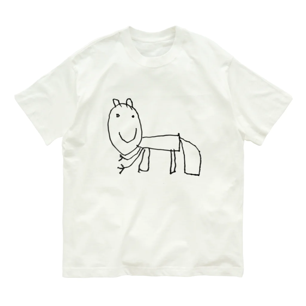 てくてくの秘密基地の息子の描いたネコ Organic Cotton T-Shirt