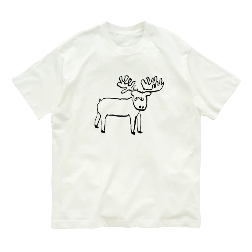 霜田あゆ美shopのヘラジカくん Organic Cotton T-Shirt