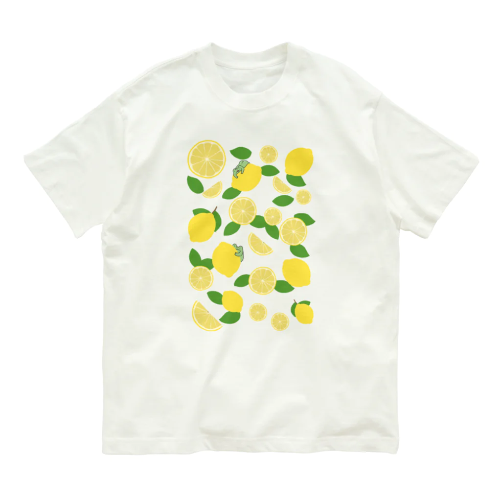 nou(のう)のレモン柄たかし Organic Cotton T-Shirt