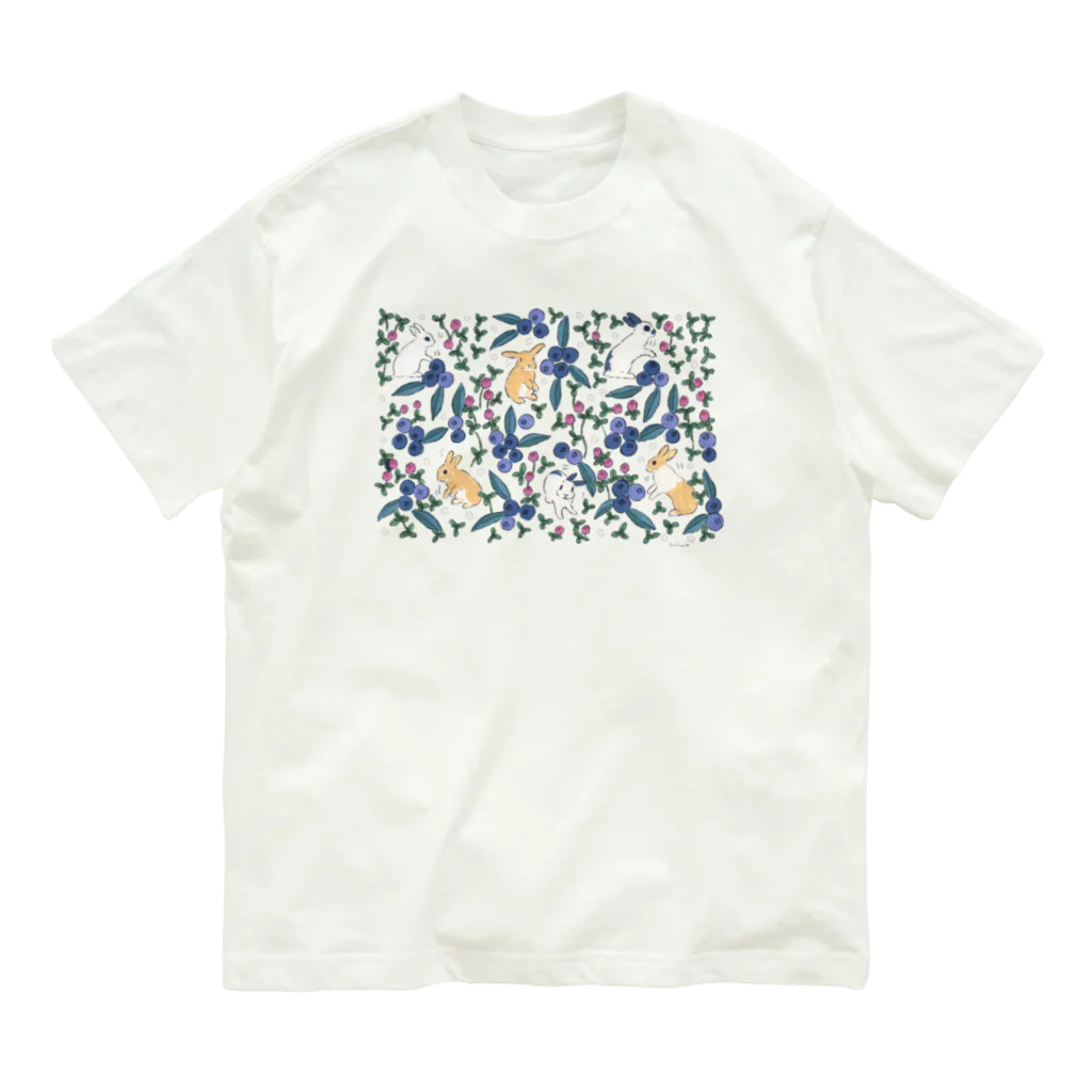 SCHINAKO'Sのぶるぶるブルーベリー Organic Cotton T-Shirt