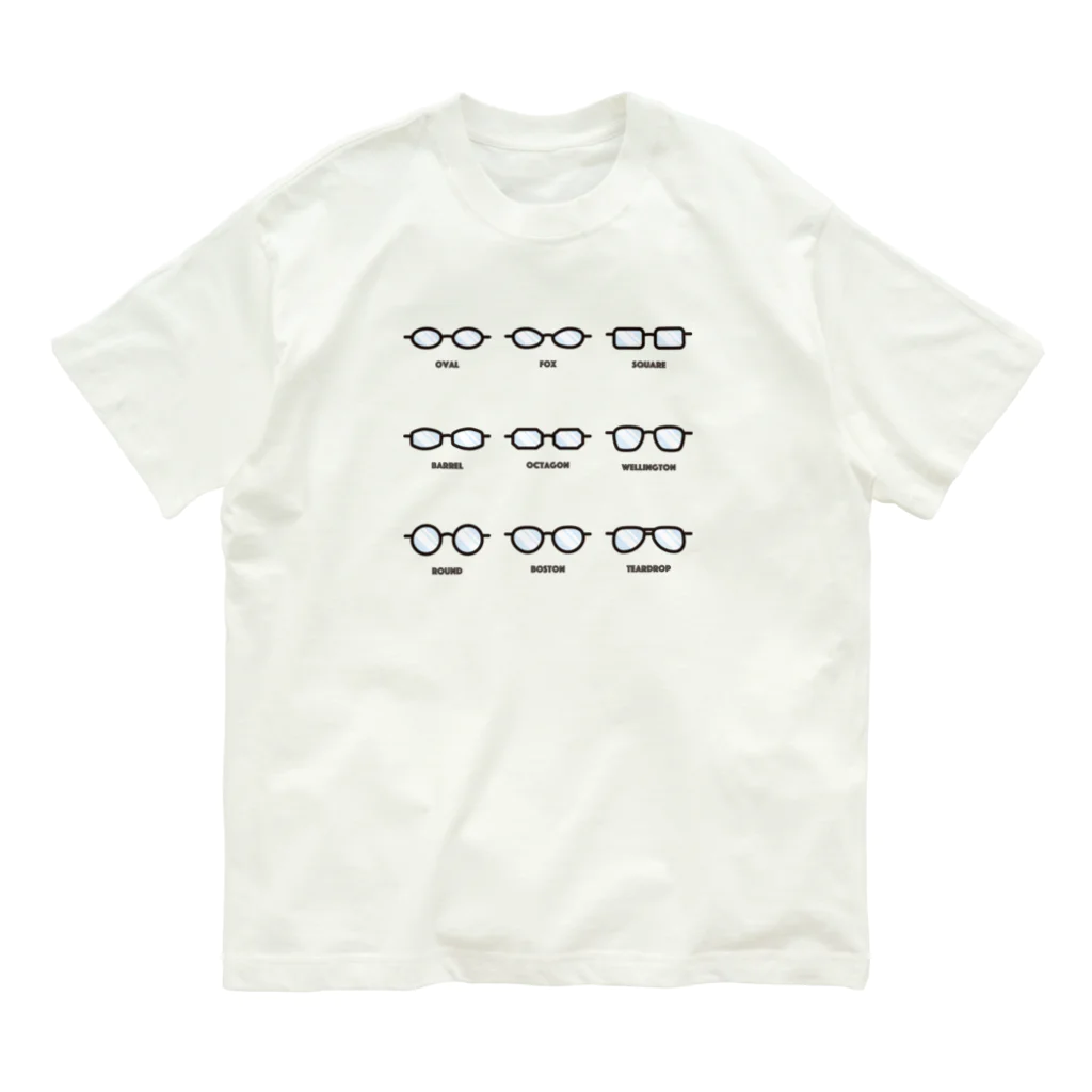 aimaru-designのめがねのかたち Organic Cotton T-Shirt