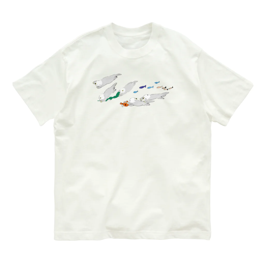 ももろ のラッコの群れ Organic Cotton T-Shirt