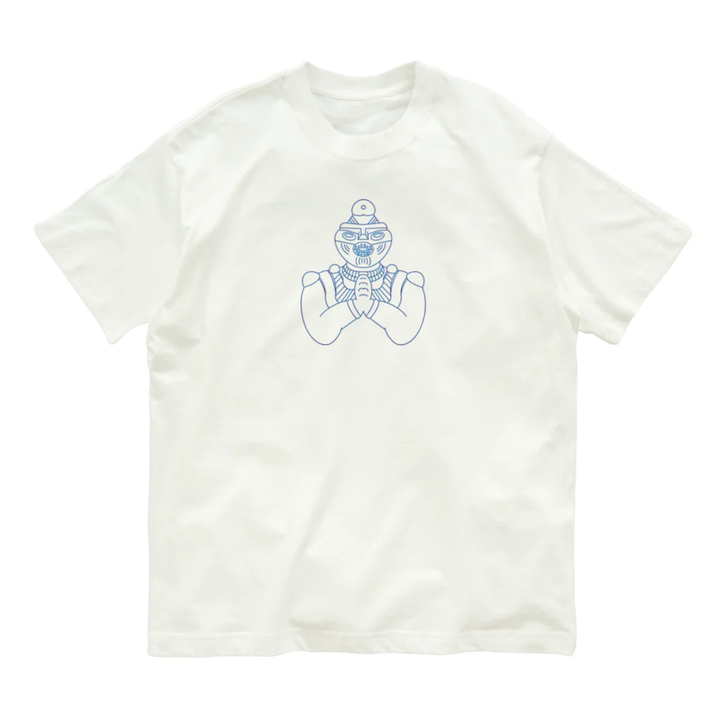 神話の旅人の合掌土偶　祈り Organic Cotton T-Shirt