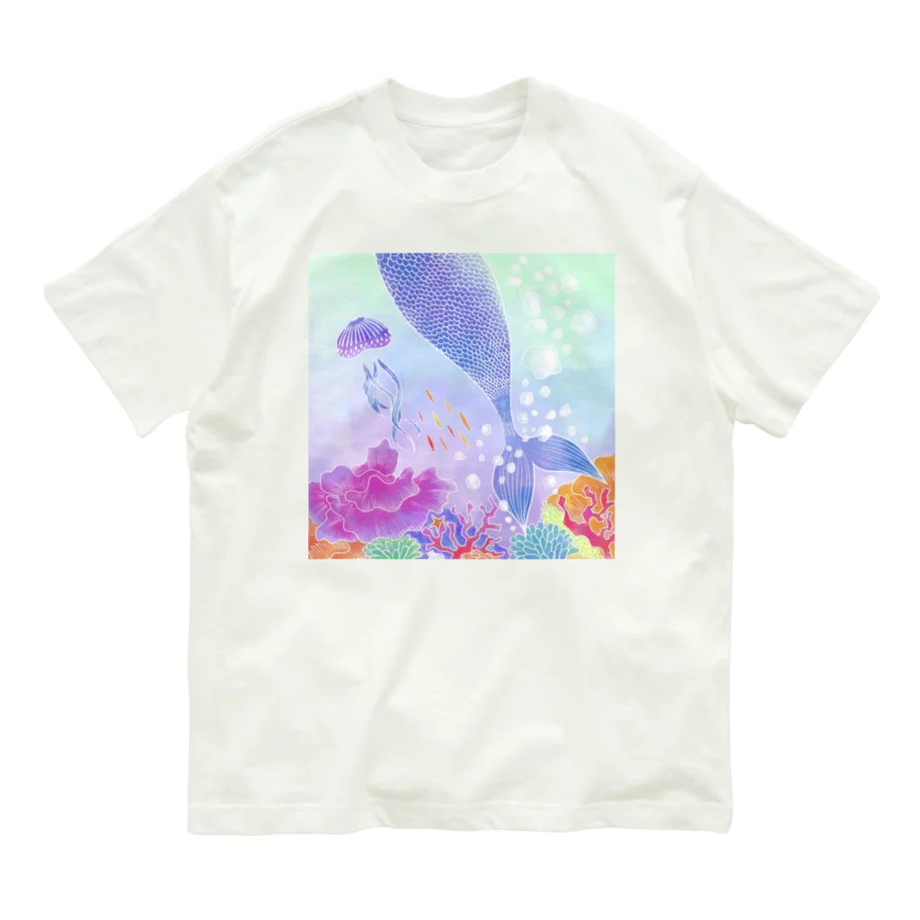 白虹のあわのまにまに/あおむらさき Organic Cotton T-Shirt