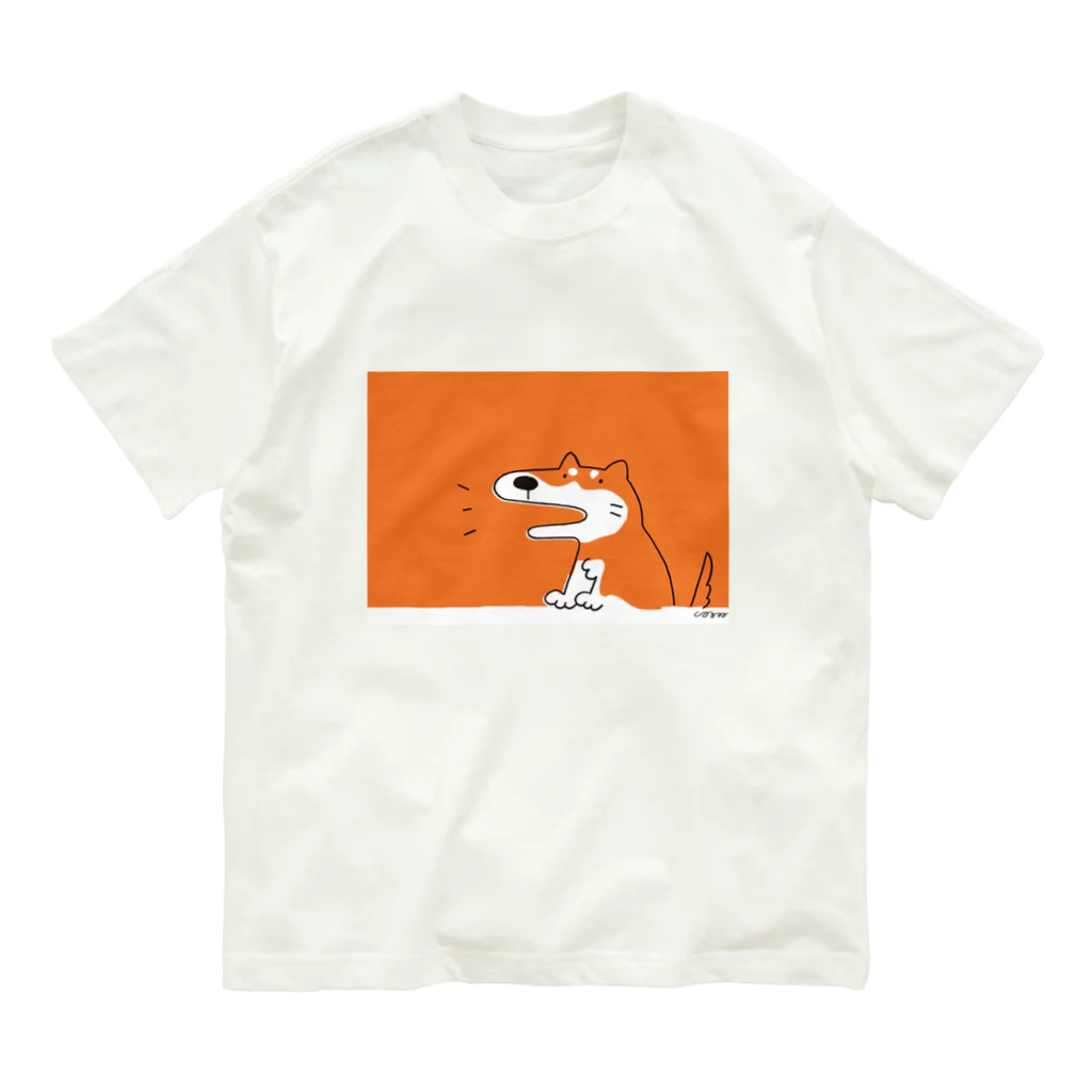 しろくまのかばん屋さん（SUZURI店）のいぬの しばさん Organic Cotton T-Shirt