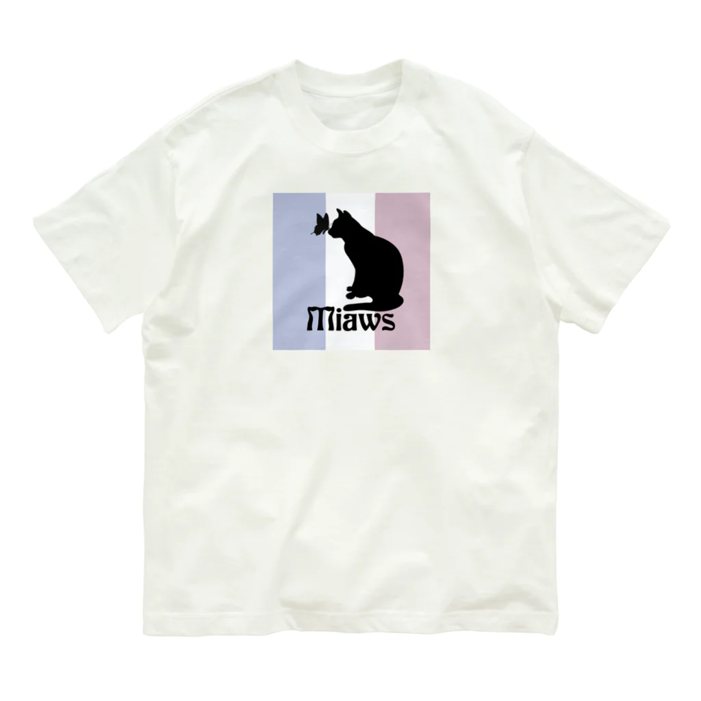 Miaws ShopのMiaws Rogo オーガニックコットンTシャツ