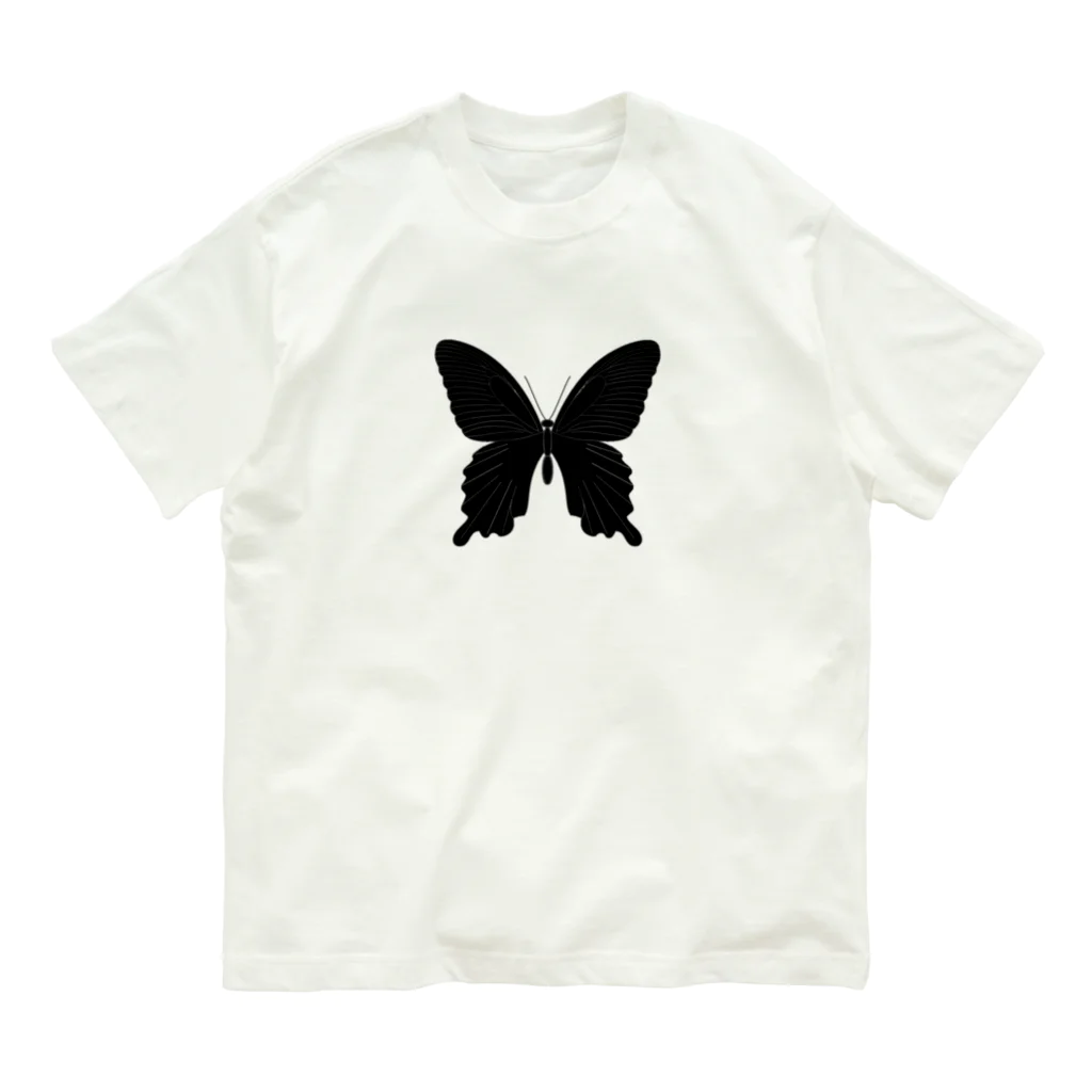 mikepunchの黒アゲハ蝶 Organic Cotton T-Shirt