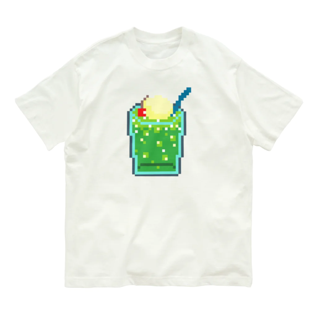 なでしこ@デザインのドッド絵メロンクリームソーダ Organic Cotton T-Shirt